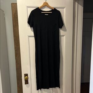 Outerknown Heathered black Maxi t- shirt dress size medium